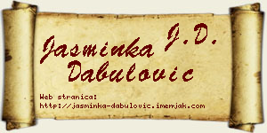 Jasminka Dabulović vizit kartica